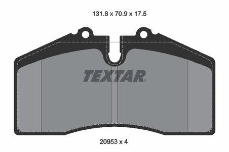 SET PLACUTE FRANA TEXTAR 2095310 - Compatibil cu PORSCHE