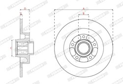 Disc frana Ferodo DDF2857C-1