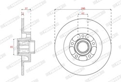 Disc frana Ferodo DDF2857C-1