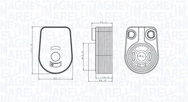 RADIATOR ULEI / TERMOFLOT MAGNETI MARELLI 350300002800 - Compatibil cu DACIA, INFINITI, MERCEDES-BENZ, NISSAN, RENAULT, SUZUKI