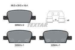 SET PLACUTE FRANA TEXTAR 2250201 - Compatibil cu CHEVROLET