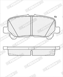 SET PLACUTE FRANA FERODO FDB5415 - Compatibil cu TOYOTA