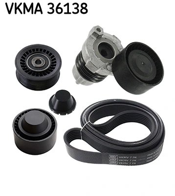 SET CUREA TRANSMISIE CU CANELURI SKF VKMA 36138 - Compatibil cu DACIA, NISSAN, RENAULT