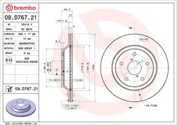 DISC FRANA BREMBO 09.D767.21 - Compatibil cu SUBARU