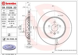 DISC FRANA BREMBO 09.E028.23 - Compatibil cu LAND ROVER
