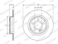 DISC FRANA FERODO DDF3031C - Compatibil cu MERCEDES-BENZ