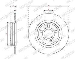 DISC FRANA FERODO DDF3031C - Compatibil cu MERCEDES-BENZ