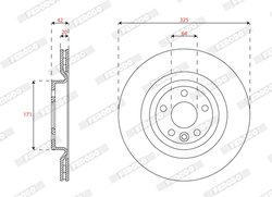 DISC FRANA FERODO DDF2996C - Compatibil cu JAGUAR, LAND ROVER