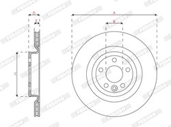 DISC FRANA FERODO DDF2996C - Compatibil cu JAGUAR, LAND ROVER