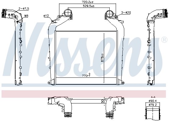 INTERCOOLER NISSENS 961323 - Compatibil cu MAN