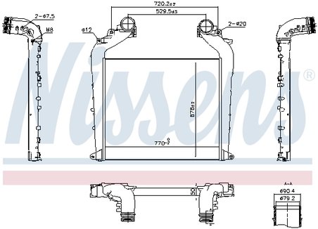 INTERCOOLER NISSENS 961323 - Compatibil cu MAN