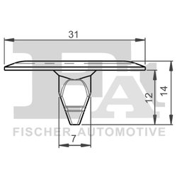 CLIPS, ACOPERIRE DECORATIVA SI PROTECTIE FA1 14-10012.5 - Compatibil cu MERCEDES-BENZ