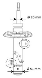 AMORTIZOR KYB 3338070 - Compatibil cu CITROEN