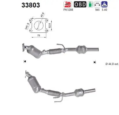 CATALIZATOR AS 33803 - Compatibil cu SEAT, VW