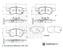 Set placute frana Blue Print ADBP420114