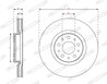 DISC FRANA FERODO DDF3075C - Compatibil cu FIAT