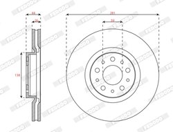 DISC FRANA FERODO DDF3075C - Compatibil cu FIAT