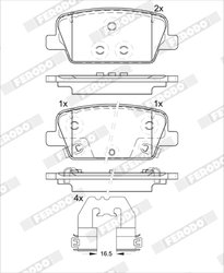 SET PLACUTE FRANA FERODO FDB5411 - Compatibil cu HYUNDAI