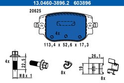 Set placute frana ATE 13.0460-3896.2