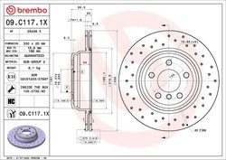 DISC FRANA BREMBO 09.C117.1X - Compatibil cu BMW, BMW (BRILLIANCE)