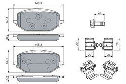 Set placute frana BOSCH 0 986 460 165