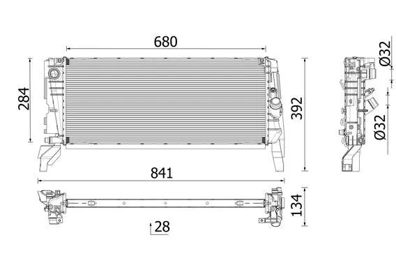 RADIATOR RACIRE MOTOR MAHLE CR 2763 000P - Compatibil cu BMW, MINI