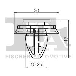 CLIPS, ACOPERIRE DECORATIVA SI PROTECTIE FA1 21-40012.10 - Compatibil cu CITROEN, FIAT, LANCIA, PEUGEOT