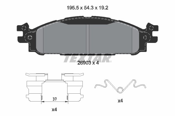 Set placute frana Textar 2690301
