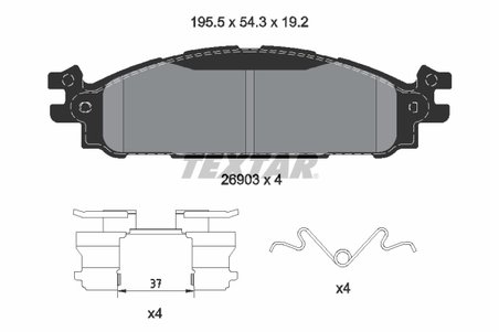 Set placute frana Textar 2690301