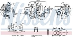 TURBINA NISSENS 93632 - Compatibil cu AUDI, SEAT, SKODA, VW