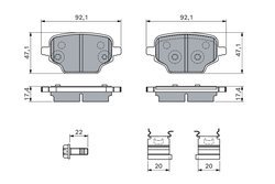 Set placute frana BOSCH 0 986 460 143