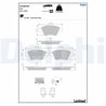 SET PLACUTE FRANA DELPHI LP5083EV - Compatibil cu CITROEN, PEUGEOT