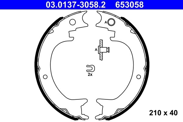 SET SABOTI FRANA ATE 03.0137-3058.2 - Compatibil cu MITSUBISHI