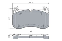 SET PLACUTE FRANA BOSCH 0 986 460 037 - Compatibil cu MERCEDES-BENZ