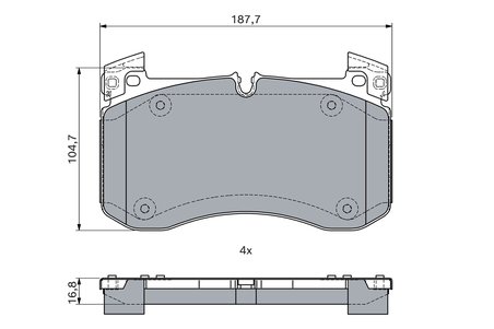 SET PLACUTE FRANA BOSCH 0 986 460 037 - Compatibil cu MERCEDES-BENZ