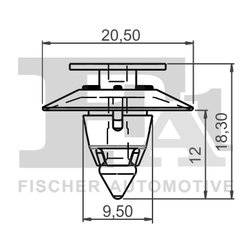 CLIPS, ACOPERIRE DECORATIVA SI PROTECTIE FA1 13-40006.5 - Compatibil cu FORD