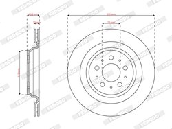 DISC FRANA FERODO DDF3016C-1 - Compatibil cu TESLA