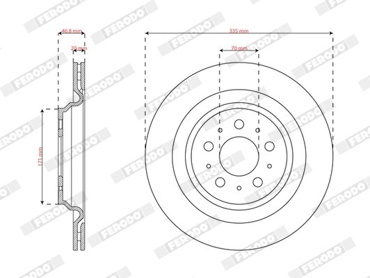 Disc frana Ferodo DDF3016C-1