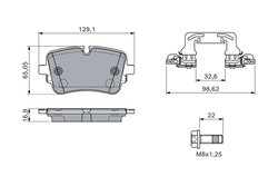 SET PLACUTE FRANA BOSCH 0 986 460 173 - Compatibil cu AUDI, VW