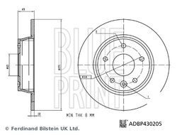 DISC FRANA BLUE PRINT ADBP430205 - Compatibil cu MAXUS