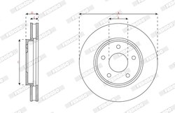 DISC FRANA FERODO DDF2908C - Compatibil cu NISSAN