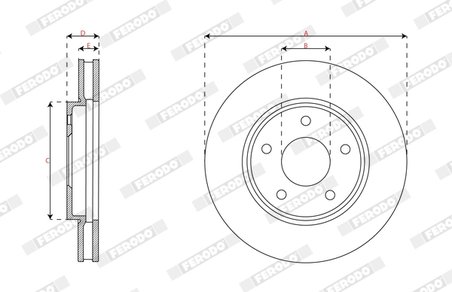 Disc frana Ferodo DDF2908C