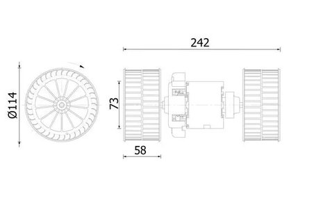 Ventilator habitaclu MAHLE AB 87 000S