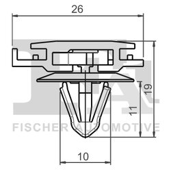 CLIPS, ACOPERIRE DECORATIVA SI PROTECTIE FA1 22-40023.10 - Compatibil cu RENAULT