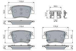 Set placute frana BOSCH 0 986 460 151