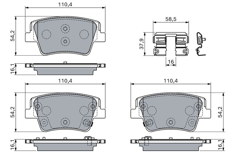SET PLACUTE FRANA BOSCH 0 986 460 151 - Compatibil cu HYUNDAI