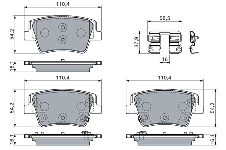 SET PLACUTE FRANA BOSCH 0 986 460 151 - Compatibil cu HYUNDAI