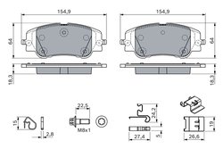 Set placute frana BOSCH 0 986 460 291