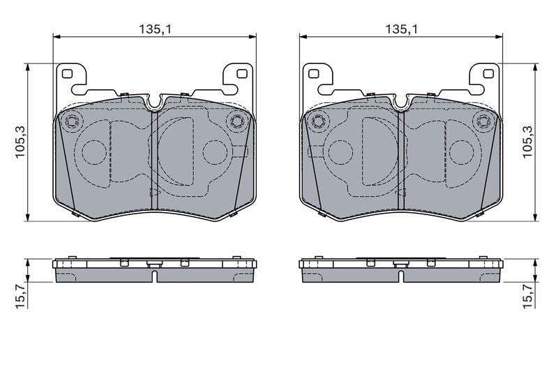 Set placute frana BOSCH 0 986 460 156