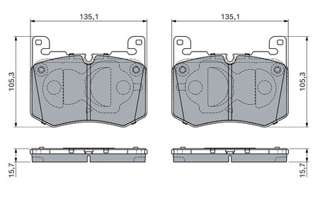 Set placute frana BOSCH 0 986 460 156